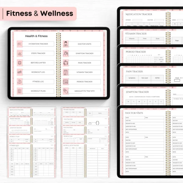All-in-One Digital Planner 2024, 2025, 2026, Undated Digital Planner, Digital Journal, Digital Goodnotes Template, Notability, Daily Planner - Image 9