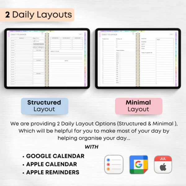 All-in-One Digital Planner 2024, 2025, 2026, Undated Digital Planner, Digital Journal, Digital Goodnotes Template, Notability, Daily Planner - Image 6