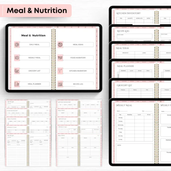 All-in-One Digital Planner 2024, 2025, 2026, Undated Digital Planner, Digital Journal, Digital Goodnotes Template, Notability, Daily Planner - Image 3